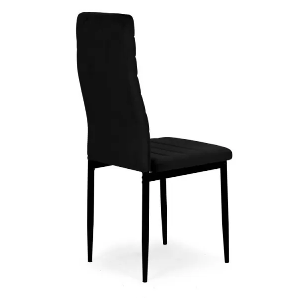 Stoličky s tvarovaným operadlom - BLACK VELVET - sada 4 kusov