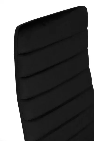 Stoličky s tvarovaným operadlom - BLACK VELVET - sada 4 kusov