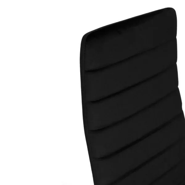 Stoličky s tvarovaným operadlom - BLACK VELVET - sada 4 kusov