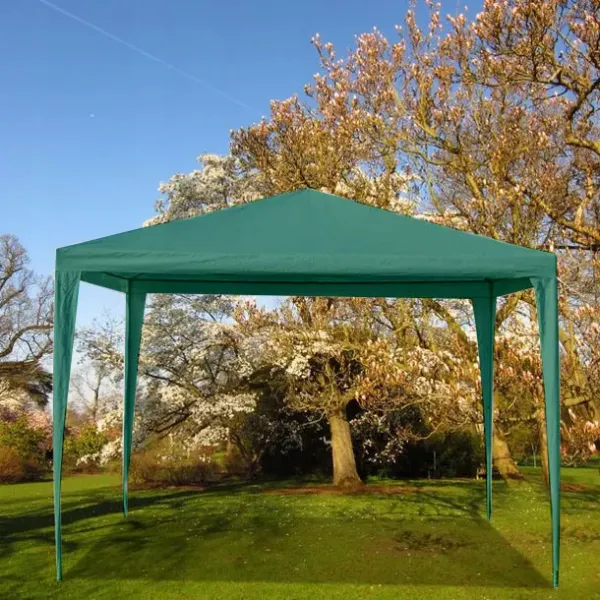 Záhradný komerčný pavilón, 3x3 m, 4 steny, zelený,