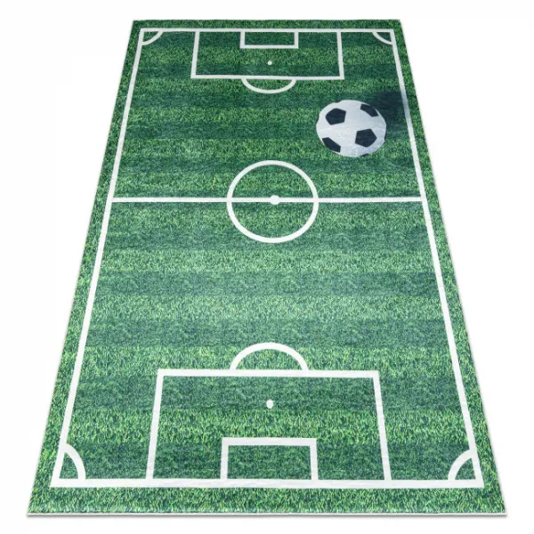 Detský koberec protišmykový BAMBINO 51760 futbalové ihrisko, zelený