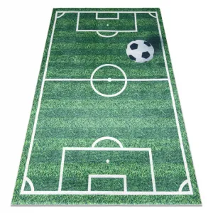 Detský koberec protišmykový BAMBINO 51760 futbalové ihrisko, zelený