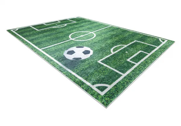 Detský koberec protišmykový BAMBINO 51760 futbalové ihrisko, zelený