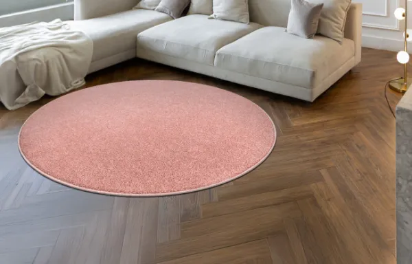 Koberec ETON PLUS púdrovo ružový kruh