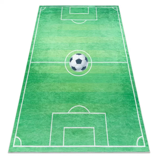 Detský koberec protišmykový BAMBINO 9731 futbalové ihrisko, zelený