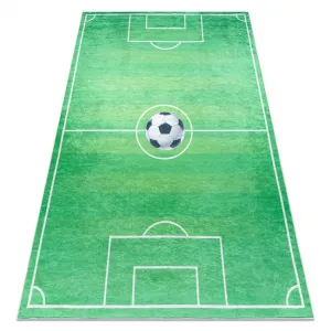 Detský koberec protišmykový BAMBINO 9731 futbalové ihrisko, zelený