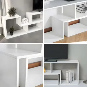 Moderný modulárny geometrický regál na knihy - skrinka so 4 policami