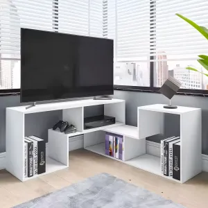 Moderný modulárny geometrický regál na knihy - skrinka so 4 policami