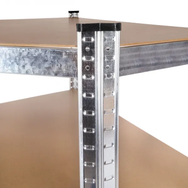 Rohový regál 180x90x40 cm Pozinkovaná oceľ, 5 políc, nosnosť 875 kg