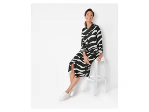 esmara® Dámske blúzkové šaty (vzor/čierna/biela, 40)