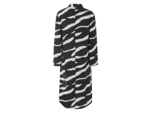esmara® Dámske blúzkové šaty (vzor/čierna/biela, 40)