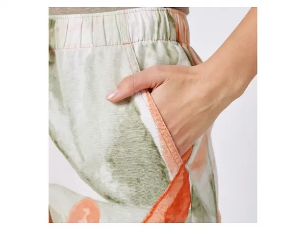 esmara® Dámske nohavice s ľanom (koralová/olivová, 36)