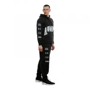 Pánska zateplená mikina s kapucňou UNDER ARMOUR UA Essential Flc Nov Hood-BLK