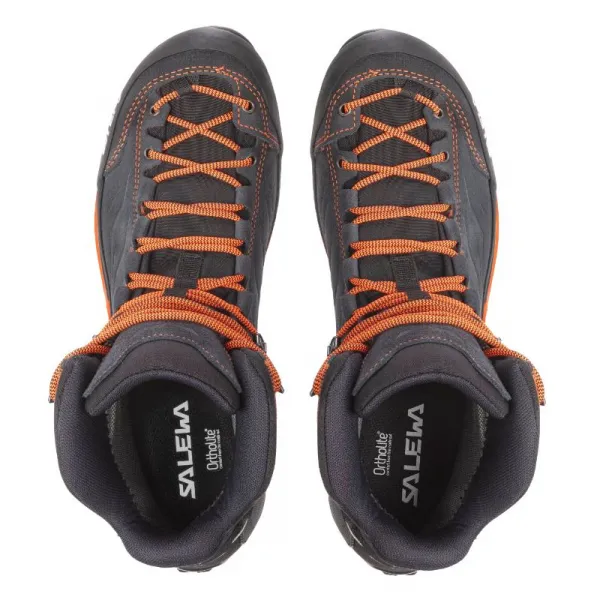 Pánska členková turistická obuv SALEWA MTN Trainer Mid GTX asphlat fluo orange