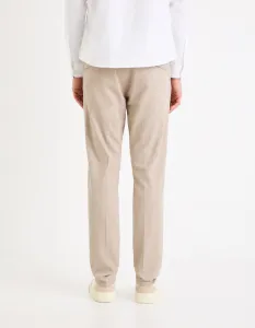 Béžové pánske chino nohavice Celio Gosi