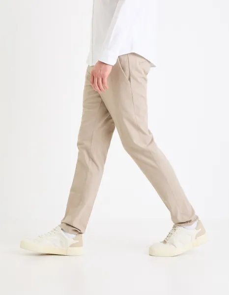Béžové pánske chino nohavice Celio Gosi