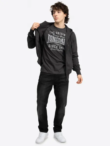 Lonsdale Men's hooded zipsweat jacket slim fit