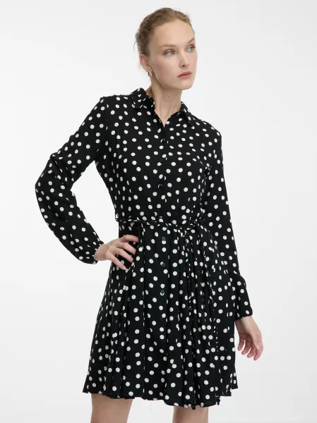 Black Women's Knee-Length Shirt Dress ORSAY - Women's