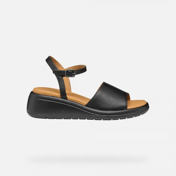 Black women's sandals Geox Meliconia - Women's