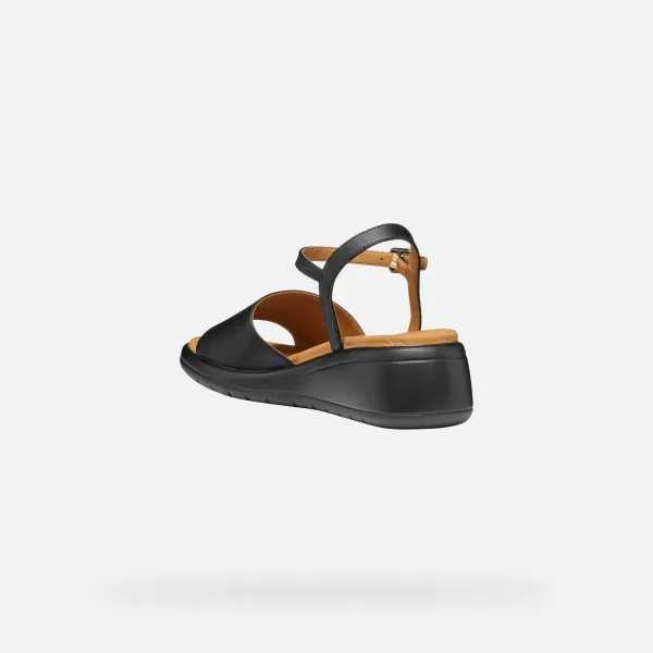 Black women's sandals Geox Meliconia - Women's