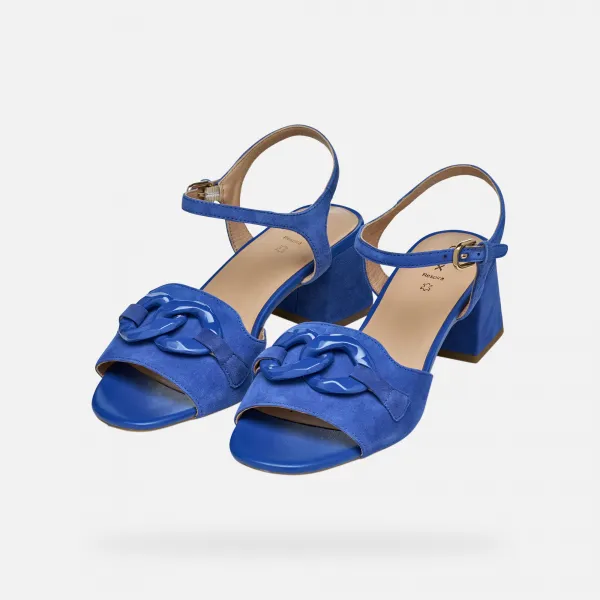 Blue-purple Geox New Eraklia 50 T Women's Sandals - Women's
