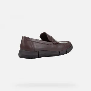 Dark brown men's moccasins Geox Adacter M Wide - Men's