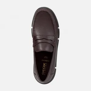 Dark brown men's moccasins Geox Adacter M Wide - Men's
