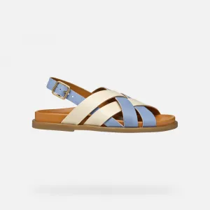 Light blue women's sandals Geox Adelash - Women's