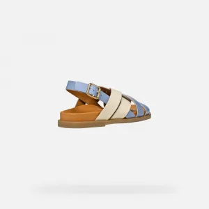 Light blue women's sandals Geox Adelash - Women's