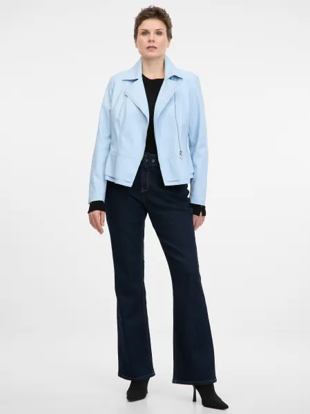 Light Blue Women's Leatherette Jacket ORSAY - Women's
