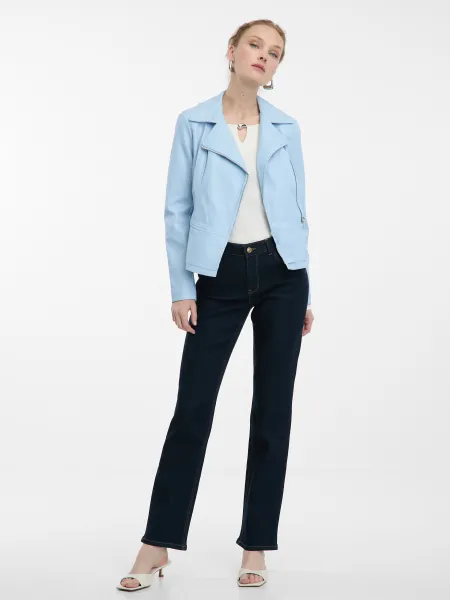 Light Blue Women's Leatherette Jacket ORSAY - Women's