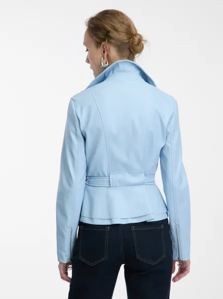 Light Blue Women's Leatherette Jacket ORSAY - Women's