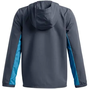 Under Armour RIVAL WOVEN JACKET Chlapčenská bunda, tmavo sivá, veľkosť S
