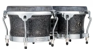 Meinl Artist Series Bongo Diego Galé, REMO® Black Calfskin Skyndeep He