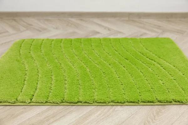 Kúpeľňový koberček Sara Green svetlozelený, vlny
