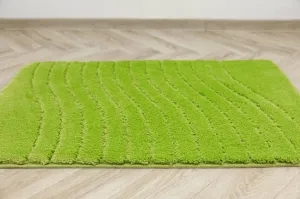 Kúpeľňový koberček Sara Green svetlozelený, vlny