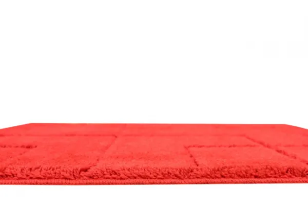 Kúpeľňový koberček Inez Red červený / geometria