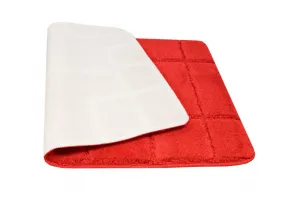 Kúpeľňový koberček Inez Red červený / geometria