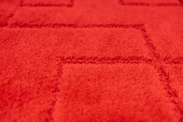 Kúpeľňový koberček Inez Red červený / geometria