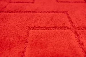 Kúpeľňový koberček Inez Red červený / geometria