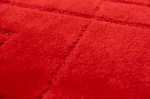 Kúpeľňový koberček Inez Red červený / geometria
