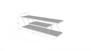 TV stolík Canaz v2 - Anthracite, Grey