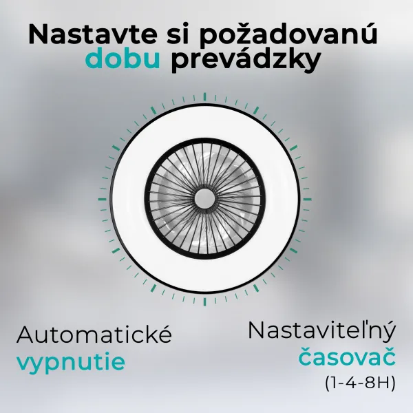Noaton 11056BR Vega, čierna, stropný ventilátor so svetlom