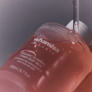 WHAMISA Organic Flowers Toner Deep Rich hydratačné a vyživujúce tonikum pre suchú a podráždenú pleť 200 ml