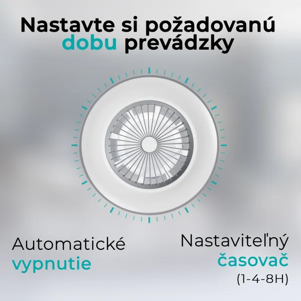 Noaton 11056GR Vega, sivá, stropný ventilátor so svetlom