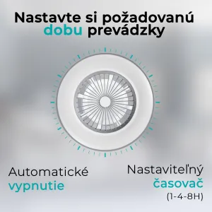 Noaton 11056GR Vega, sivá, stropný ventilátor so svetlom