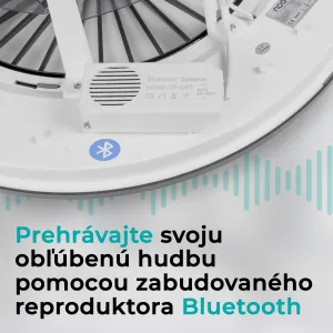 Noaton 11056GR Vega, sivá, stropný ventilátor so svetlom