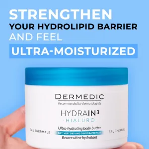 Dermedic Hydrain3 Hialuro intenzívne hydratačné telové maslo 225 ml