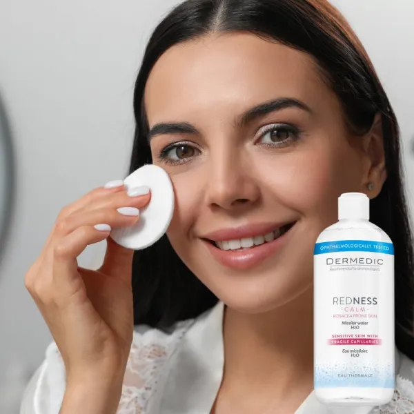 Dermedic Redness Calm micelárna voda pre citlivú pleť so sklonom k začervenaniu 500 ml