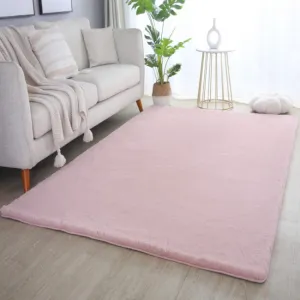 Koberec Pouffy pudrovo ružový